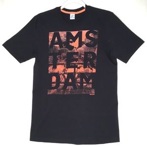 Ovejita Amsterdam Black & Orange Graphic Tee Size Adult Small